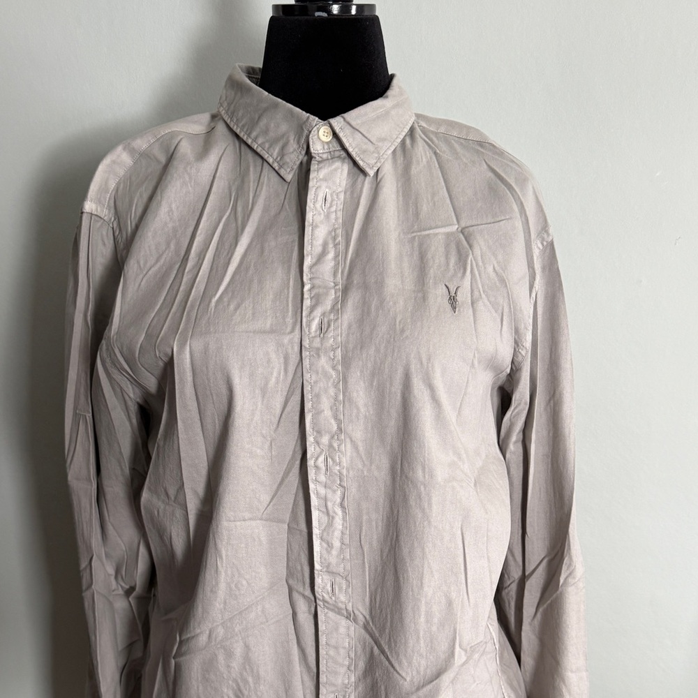 All Saints Hawthorne Ramskull Stretch Fit Shirt XXL